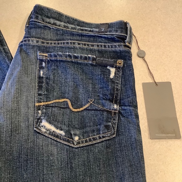 7 For All Mankind 28X36 Organic Cotton Boot! NWT - Picture 5 of 6